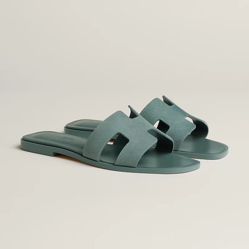 HERMES Oran Sandal Thunder Blue