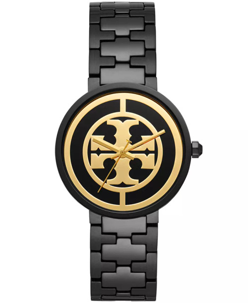 TORY BURCH Women's Reva Black-Tone Stainless Steel Bracelet Watch 36mm (@Delhi Studio)