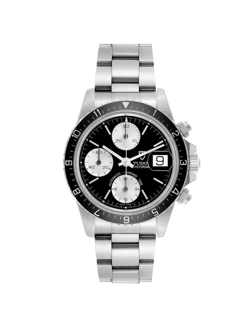 TUDOR Oysterdate Big Block Vintage Chronograph Steel Mens Watch 79170