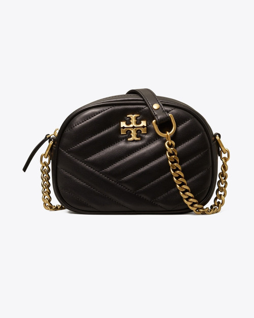 TORY BURCH Kira Chevron Small Camera Bag - Black TORY BURCH Kira Chevron Small Camera Bag - Black