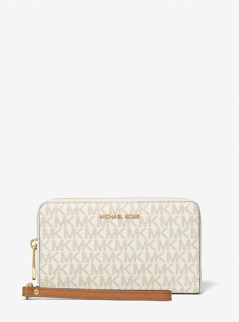 MICHAEL KORS Large Logo Continental Wallet - Vanilla