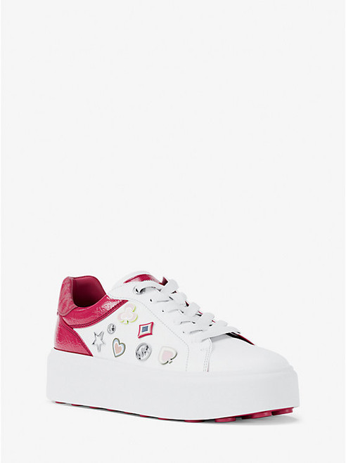 MICHAEL KORS Romey Embellished Platform Sneaker DK RASPBERRY Image 1