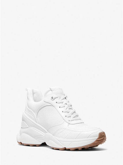MICHAEL KORS Katrina Mixed-Media Trainer OPTIC WHITE Image 1 MICHAEL KORS Katrina Mixed-Media Trainer OPTIC WHITE Image 1