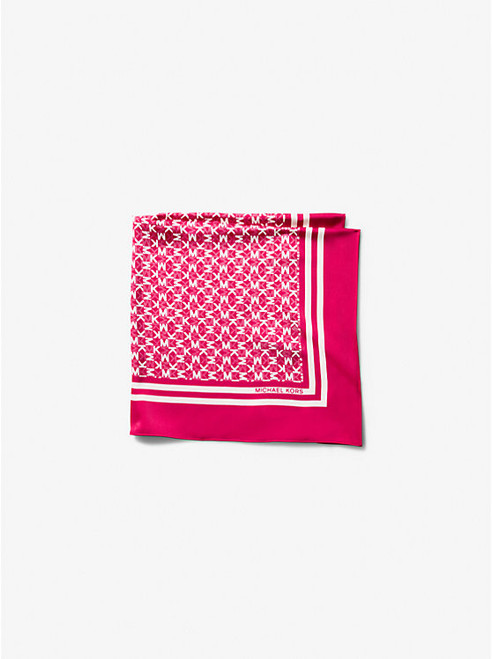 MICHAEL KORS Signature Logo Satin Scarf DARKRASPBERRY Image 1