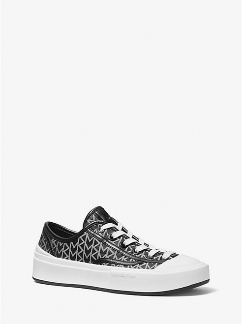 MICHAEL KORS Jude Mk2000 Logo Jacquard Sneaker BLACK Image 1