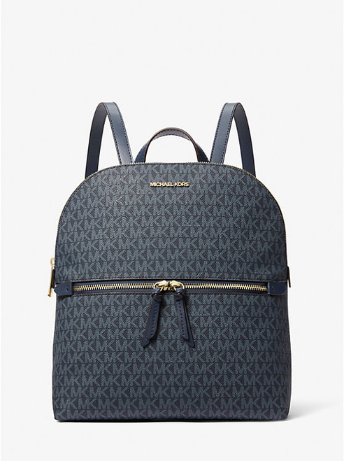 MICHAEL KORS Dallas Medium Signature Logo Backpack - Admiral