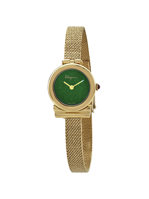 SALVATORE FERRAGAMO Gancini Quartz Green Dial Ladies Watch
