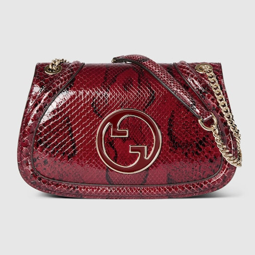 GUCCI Blondie Medium Python Shoulder Bag