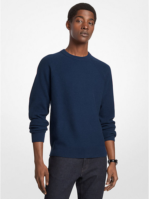 MICHAEL KORS Wool Blend Crewneck Sweater MIDNIGHT Image 1
