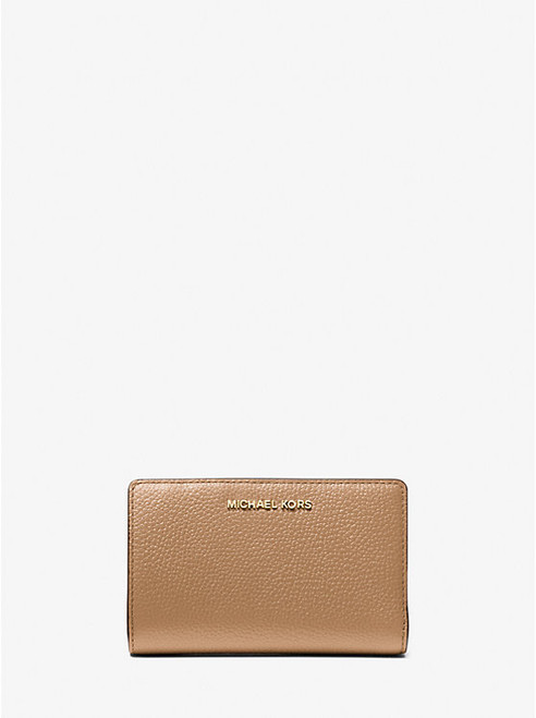 MICHAEL KORS Medium Pebbled Leather Wallet HUSK Image 1