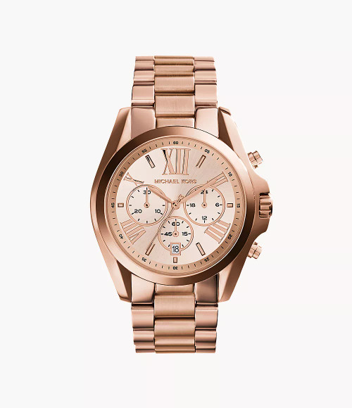 MICHAEL KORS Bradshaw Chronograph Rose Gold-Tone Stainless Steel Watch Mk5503 Image 1