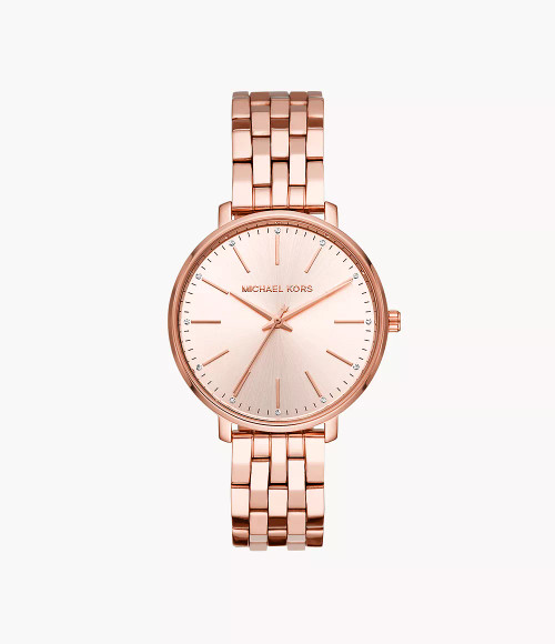 MICHAEL KORS Women'S Pyper Three-Hand Rose Gold-Tone Stainless Steel Watch Mk3897 Image 1