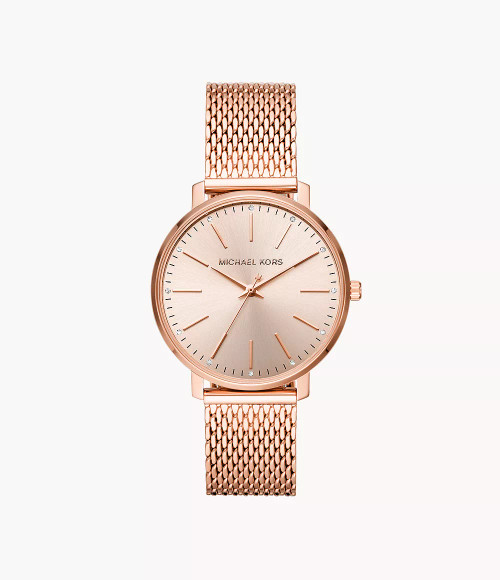 MICHAEL KORS Women'S Pyper Three-Hand Rose Gold-Tone Stainless Steel Watch Mk4340 Image 1
