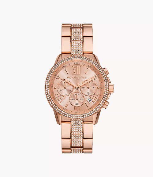 MICHAEL KORS Brynn Chronograph Rose Gold-Tone Stainless Steel Watch Mk7505 Image 1