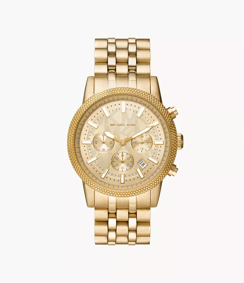 MICHAEL KORS Hutton Chronograph Gold-Tone Stainless Steel Watch Mk8953 Image 1