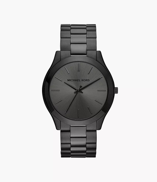 MICHAEL KORS Men'S Slim Runway Black Ip Three-Hand Watch Mk8507 Image 1