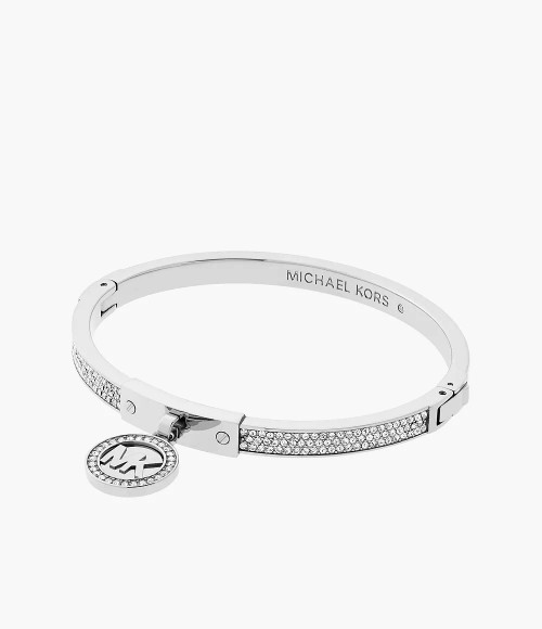 MICHAEL KORS Stainless Steel Pavé Hinged Bangle Bracelet Mkj5977040 Image 1