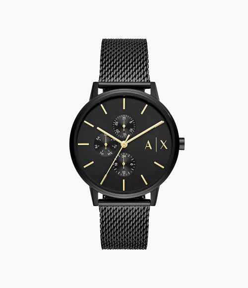 ARMANI EXCHANGE Multifunction Black Stainless Steel Mesh Watch Ax2716 Image 1