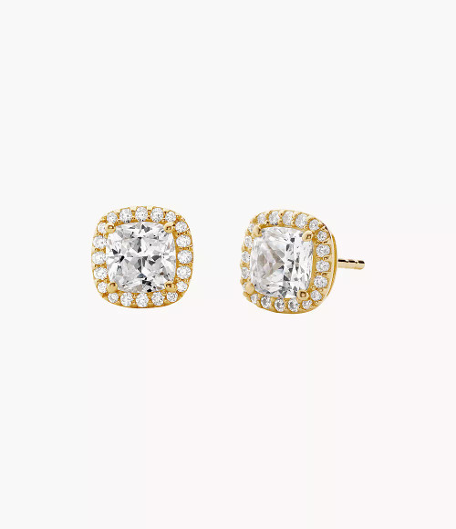 MICHAEL KORS 14K Gold-Plated Sterling Silver Cushion-Cut Stud Earrings Mkc1405An710 Image 1