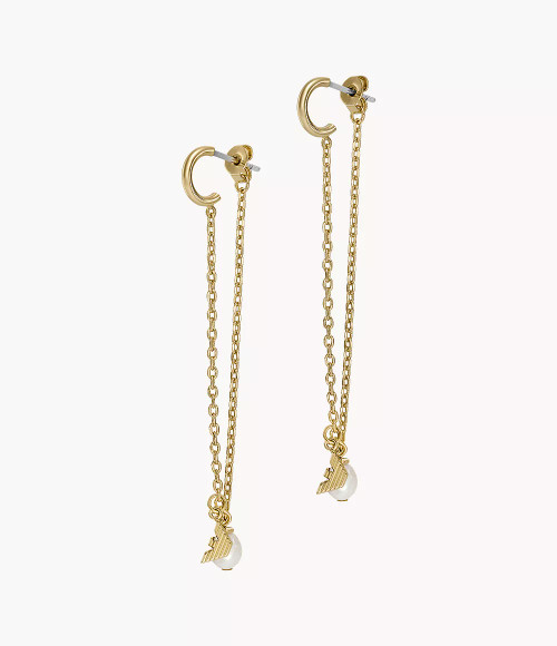 EMPORIO ARMANI Gold-Tone Brass Drop Earrings Egs3199710 Image 1