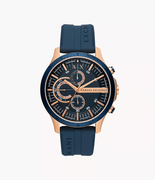 ARMANI EXCHANGE Chronograph Blue Silicone Watch Ax2440 Image 1