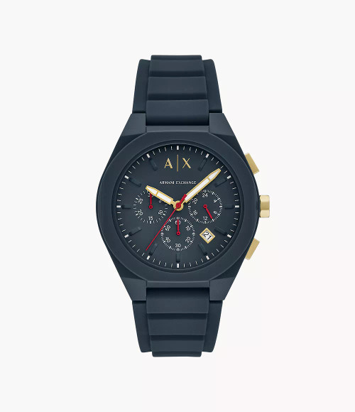 ARMANI EXCHANGE Sync Chronograph Blue Silicone Watch Ax4168 Image 1