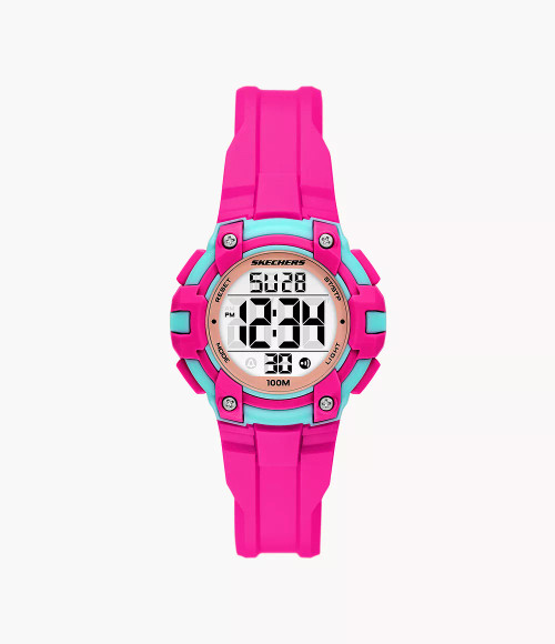 SKECHERS Anoka Digital Pink Polyurethane Watch Sr2149 Image 1
