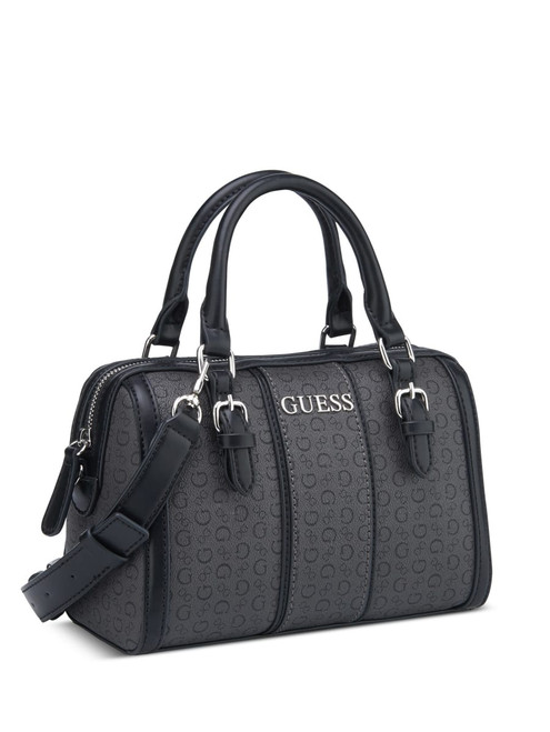 GUESS Radleigh Logo Box Satchel BLACK Image 1