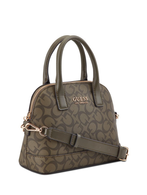 GUESS Berkton Logo Dome Satchel GREEN Image 1