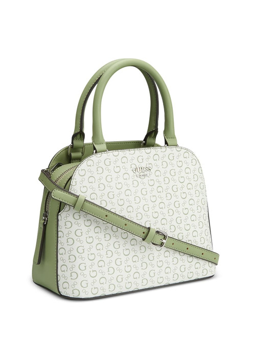 GUESS Kamri Logo Mini Dome Satchel GREEN Image 1