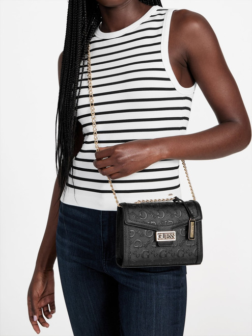 GUESS Sabrina Wallet On A String BLACK Image 1