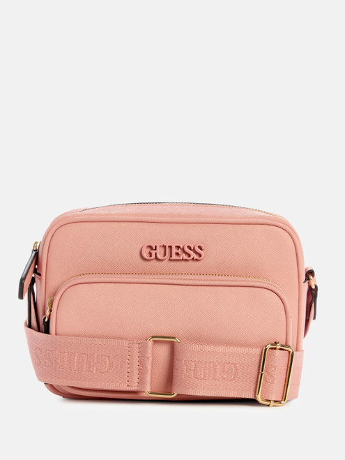 GUESS Zinnia Top-Zip Crossbody PINK Image 1 GUESS Zinnia Top-Zip Crossbody PINK Image 1