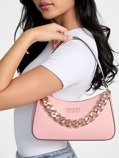 GUESS Rembert Mini Shoulder Bag PINK Image 1