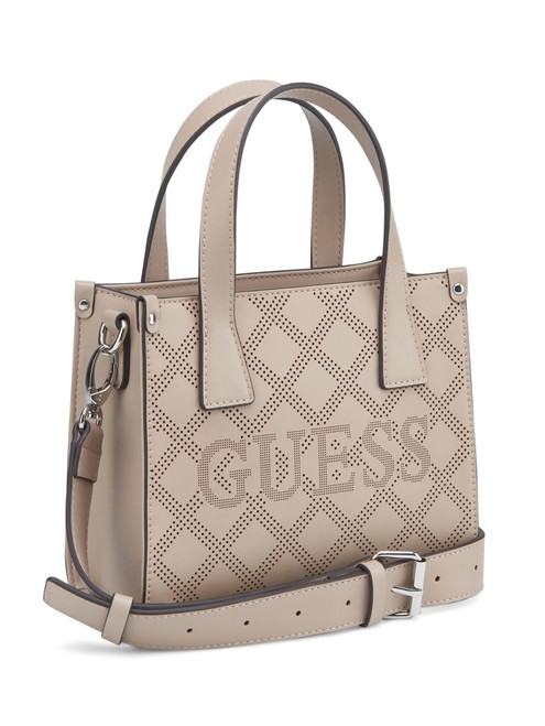 GUESS Forber Perforated Logo Mini Tote BEIGE Image 1