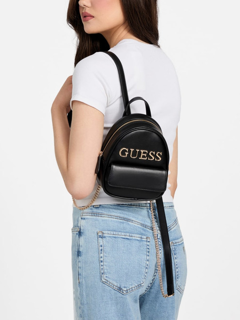 GUESS Galatia Mini Backpack BLACK Image 1