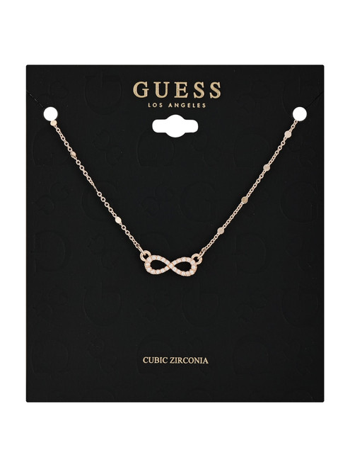 GUESS Rose Gold-Tone Infinity Necklace PINK Image 1