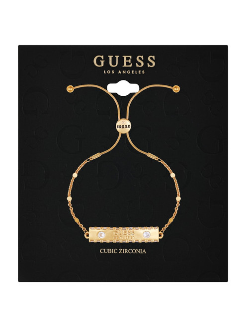 GUESS Gold-Tone Slider Logo Bar Bracelet GOLD Image 1