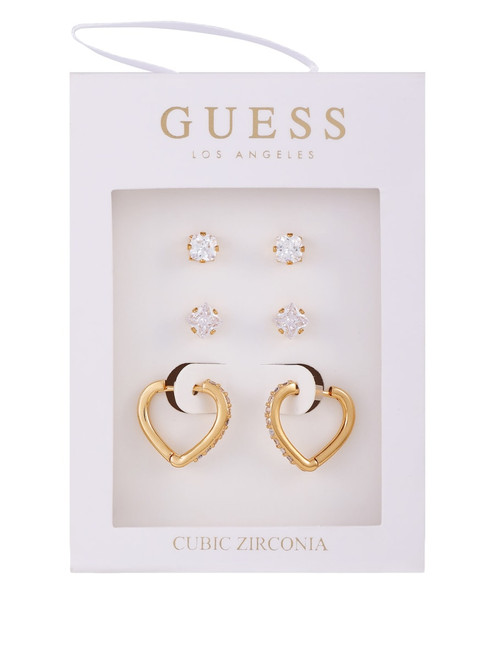 GUESS Gold-Tone Stud & Huggie Earrings Box Set - 3 Pairs GOLD Image 1