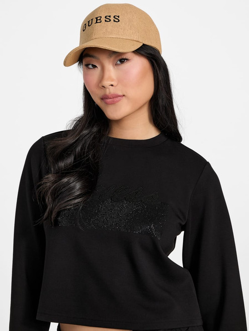 GUESS Raffia Logo Baseball Hat NEUTRAL Image 1