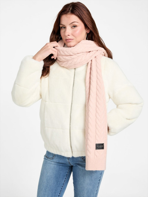 GUESS Cable-Knit Scarf NEUTRAL Image 1