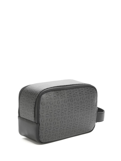 GUESS Allover Logo Double-Zip Travel Bag BLACK Image 1