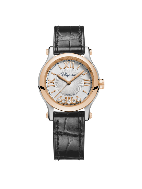 CHOPARD Happy Sport 30 Mm, Automatic, Ethical Rose Gold, Lucent Steel™, Diamonds