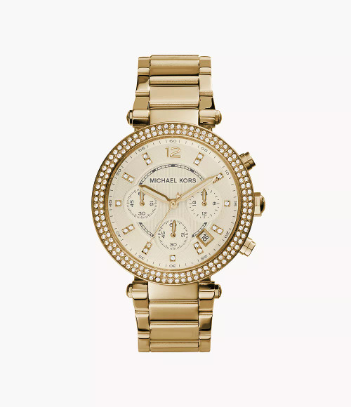 MICHAEL KORS Parker Chronograph Gold-Tone Stainless Steel Watch Mk5354 Image 1