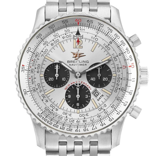 BREITLING Navitimer 50Th Anniversary Silver Dial Mens Watch A41322 Image 1