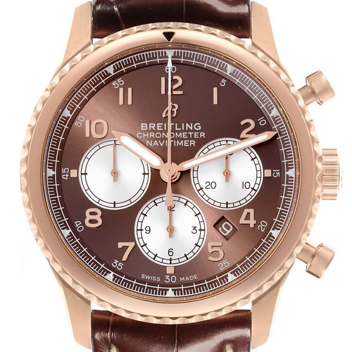 BREITLING Navitimer Aviator 8 B01 Rose Gold Mens Watch Rb0117 Image 1