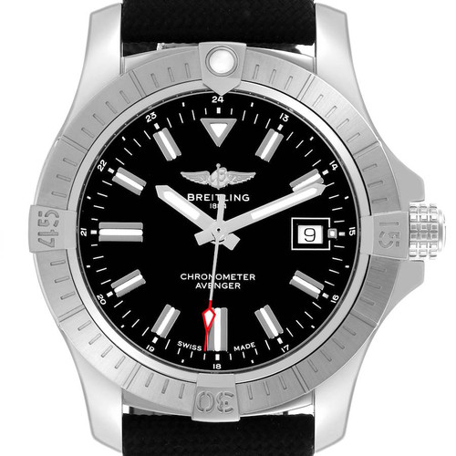 BREITLING Avenger Black Dial Steel Mens Watch A17318 Image 1