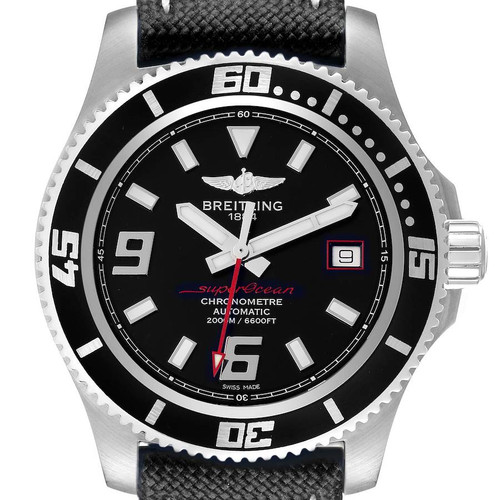 BREITLING Aeromarine Superocean 44 Red Hand Steel Mens Watch A17391 Image 1