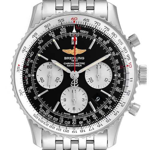 BREITLING Navitimer 01 Black Dial Steel Mens Watch Ab0120 Image 1