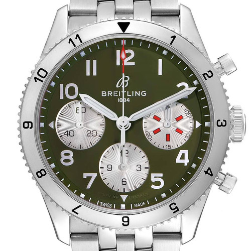 BREITLING Classic Avi Curtiss Warhawk Automatic Steel Mens Watch A23380 Image 1