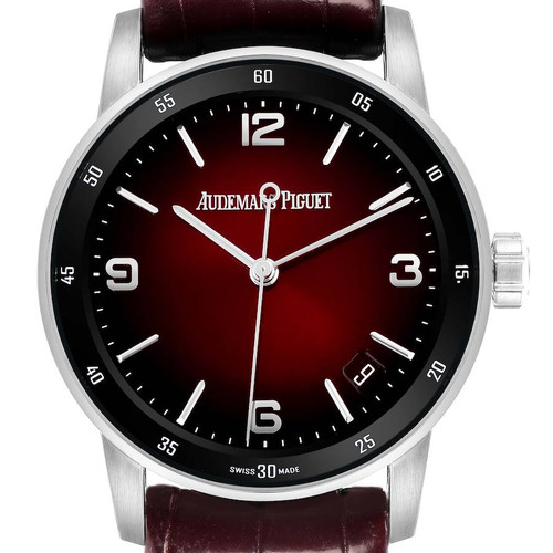 AUDEMARS PIGUET Code 11.59 Burgundy Dial White Gold Watch 15210Bc Image 1